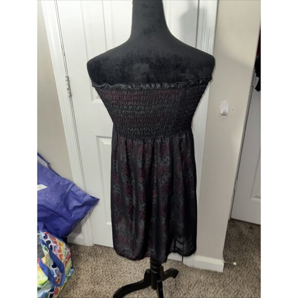 Pink & Black Y2K Leopard Print Reversible Tube Dress By Op Medium - Picture 5 of 6